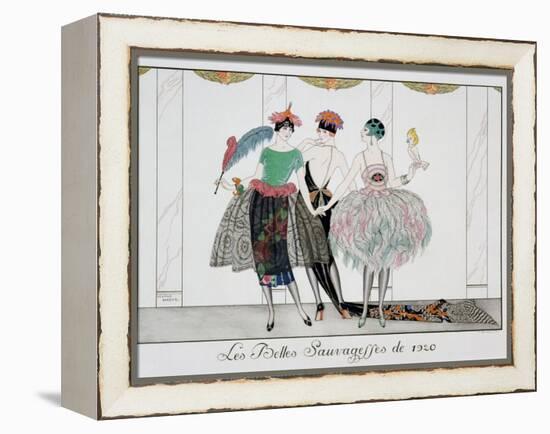 The Beautiful Savages, Engraved by Henri Reidel, 1920-Georges Barbier-Framed Premier Image Canvas