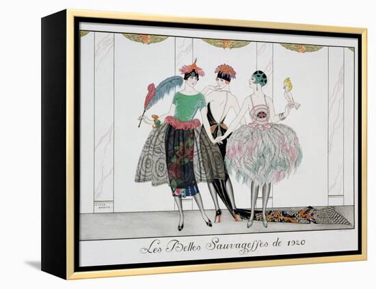 The Beautiful Savages, Engraved by Henri Reidel, 1920-Georges Barbier-Framed Premier Image Canvas