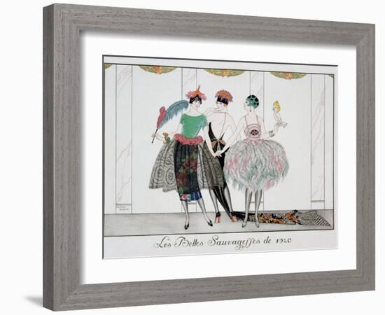 The Beautiful Savages, Engraved by Henri Reidel, 1920-Georges Barbier-Framed Giclee Print