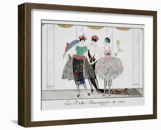 The Beautiful Savages, Engraved by Henri Reidel, 1920-Georges Barbier-Framed Giclee Print