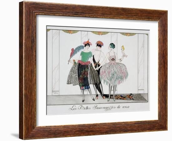 The Beautiful Savages, Engraved by Henri Reidel, 1920-Georges Barbier-Framed Giclee Print