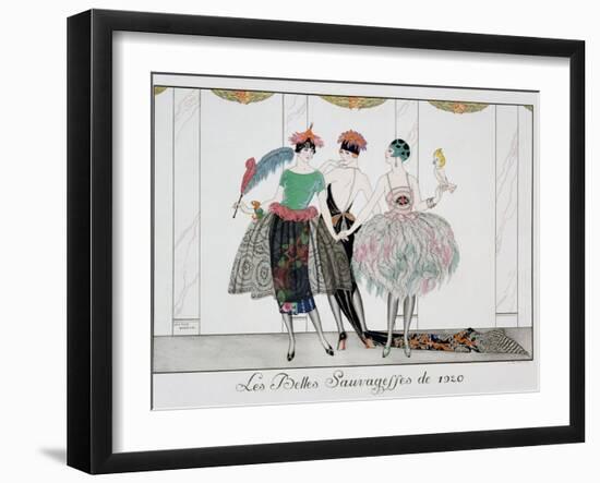 The Beautiful Savages, Engraved by Henri Reidel, 1920-Georges Barbier-Framed Giclee Print