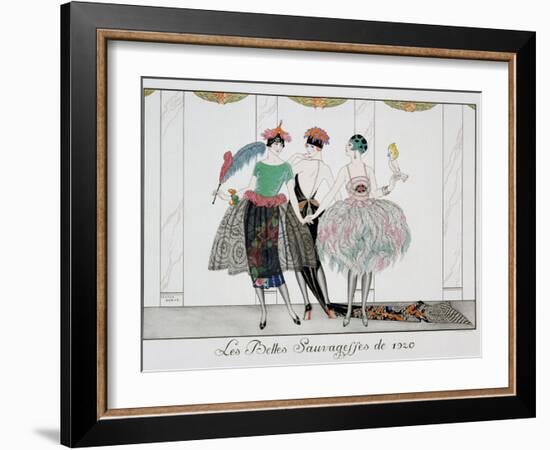 The Beautiful Savages, Engraved by Henri Reidel, 1920-Georges Barbier-Framed Giclee Print