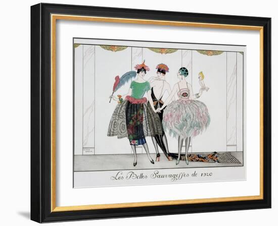 The Beautiful Savages, Engraved by Henri Reidel, 1920-Georges Barbier-Framed Giclee Print