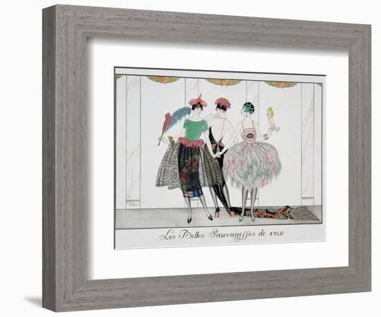 The Beautiful Savages, Engraved by Henri Reidel, 1920-Georges Barbier-Framed Giclee Print