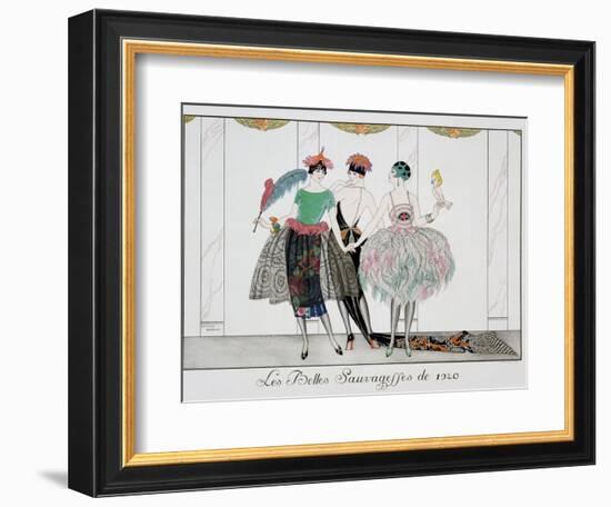 The Beautiful Savages, Engraved by Henri Reidel, 1920-Georges Barbier-Framed Giclee Print