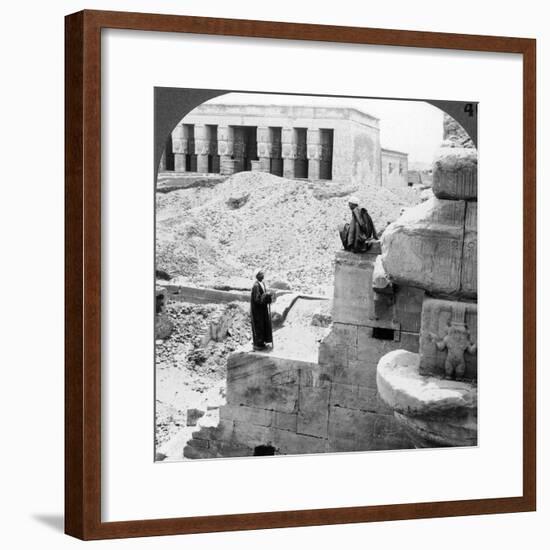 The Beautiful Temple of Hathor at Denderah, Egypt, 1905-Underwood & Underwood-Framed Photographic Print