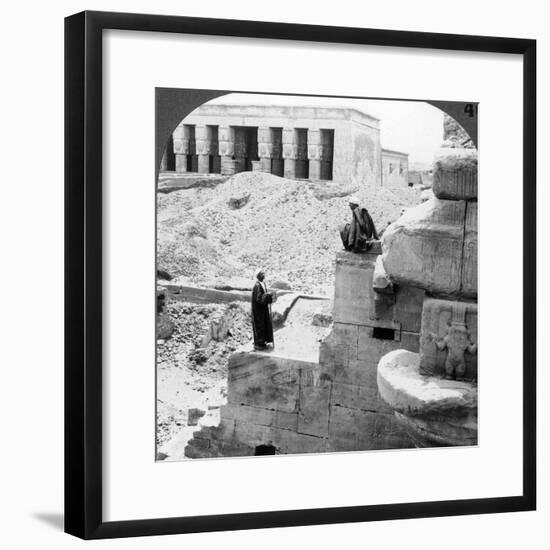 The Beautiful Temple of Hathor at Denderah, Egypt, 1905-Underwood & Underwood-Framed Photographic Print