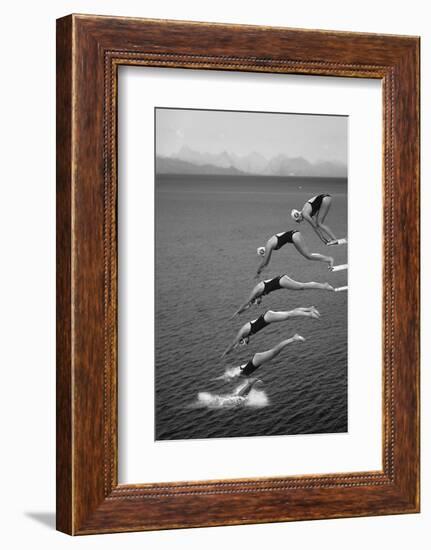 The beauty of diving-Greetje van Son-Framed Photographic Print