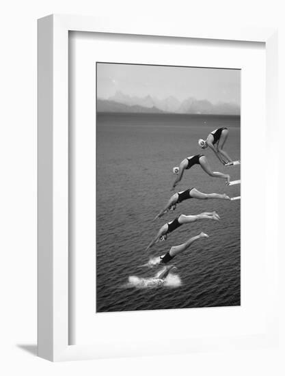 The beauty of diving-Greetje van Son-Framed Photographic Print