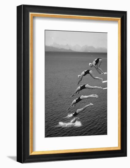 The beauty of diving-Greetje van Son-Framed Photographic Print