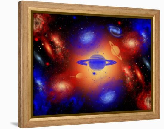 The Beauty of the Creation of the Universe.-Stocktrek Images-Framed Premier Image Canvas