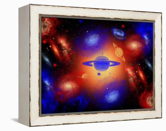 The Beauty of the Creation of the Universe.-Stocktrek Images-Framed Premier Image Canvas