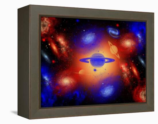 The Beauty of the Creation of the Universe.-Stocktrek Images-Framed Premier Image Canvas