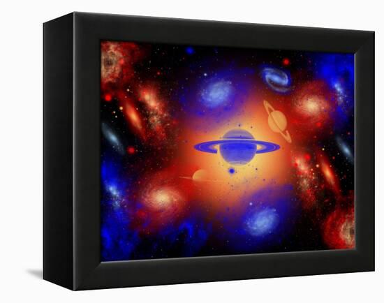 The Beauty of the Creation of the Universe.-Stocktrek Images-Framed Premier Image Canvas