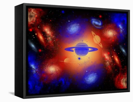 The Beauty of the Creation of the Universe.-Stocktrek Images-Framed Premier Image Canvas