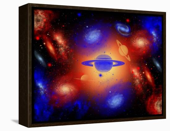 The Beauty of the Creation of the Universe.-Stocktrek Images-Framed Premier Image Canvas