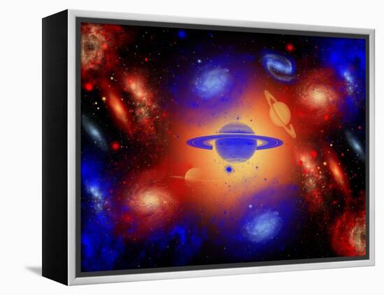 The Beauty of the Creation of the Universe.-Stocktrek Images-Framed Premier Image Canvas