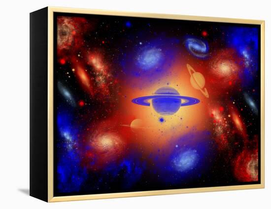 The Beauty of the Creation of the Universe.-Stocktrek Images-Framed Premier Image Canvas