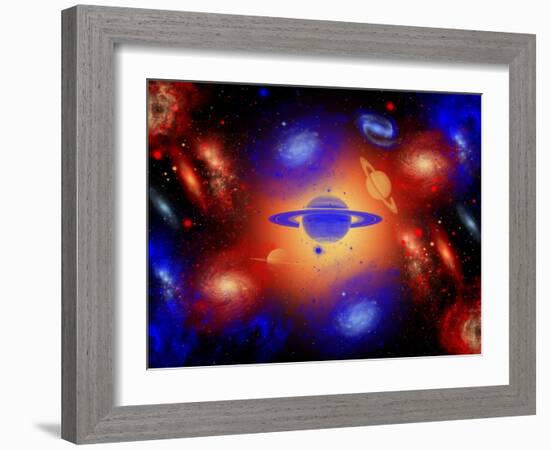 The Beauty of the Creation of the Universe.-Stocktrek Images-Framed Photographic Print