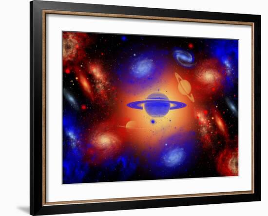 The Beauty of the Creation of the Universe.-Stocktrek Images-Framed Photographic Print