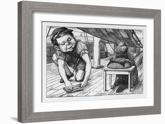 The Beaver Suspects the Butcher's Intentions-Henry Holiday-Framed Art Print