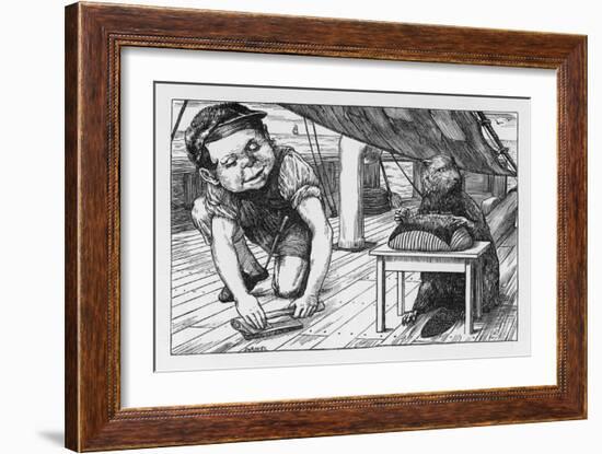 The Beaver Suspects the Butcher's Intentions-Henry Holiday-Framed Art Print