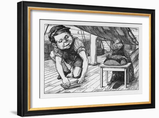 The Beaver Suspects the Butcher's Intentions-Henry Holiday-Framed Art Print