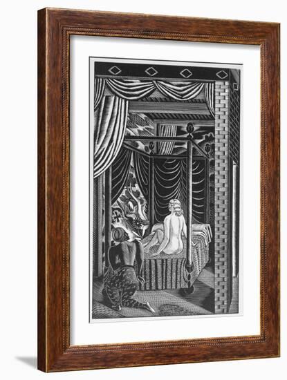 The Bed Chamber, from 'The Famous Tragedy of the Rich Jew of Malta', Written by Christopher Marlowe-Eric Ravilious-Framed Giclee Print