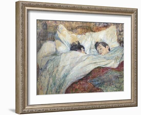 The Bed-Henri de Toulouse-Lautrec-Framed Art Print