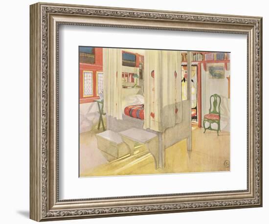 The Bedroom, Published in "Lasst Licht Hinin," 1909-Carl Larsson-Framed Giclee Print