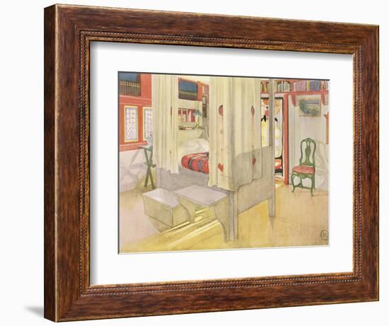 The Bedroom, Published in "Lasst Licht Hinin," 1909-Carl Larsson-Framed Giclee Print