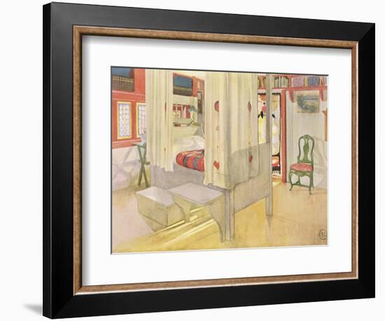 The Bedroom, Published in "Lasst Licht Hinin," 1909-Carl Larsson-Framed Giclee Print