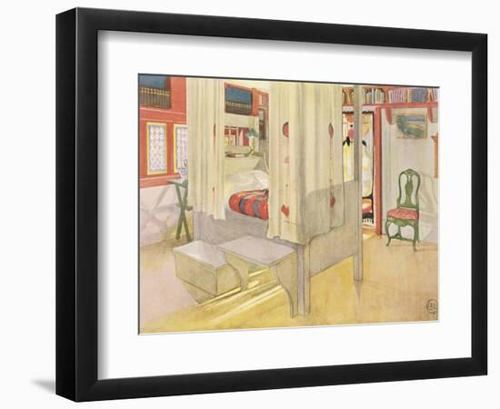 The Bedroom, Published in "Lasst Licht Hinin," 1909-Carl Larsson-Framed Giclee Print