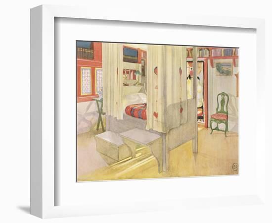 The Bedroom, Published in "Lasst Licht Hinin," 1909-Carl Larsson-Framed Giclee Print