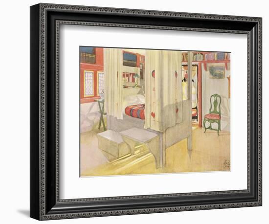 The Bedroom, Published in "Lasst Licht Hinin," 1909-Carl Larsson-Framed Giclee Print