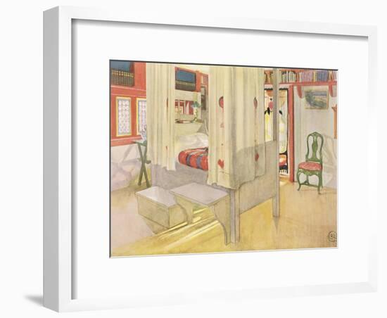 The Bedroom, Published in "Lasst Licht Hinin," 1909-Carl Larsson-Framed Giclee Print