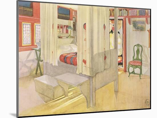 The Bedroom, Published in "Lasst Licht Hinin," 1909-Carl Larsson-Mounted Giclee Print