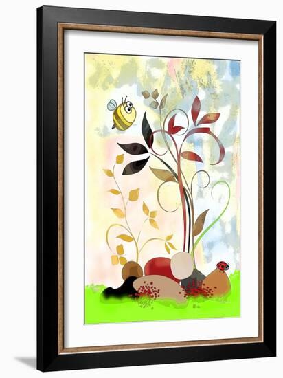 The Bee And The Ladybug-Ruth Palmer-Framed Art Print