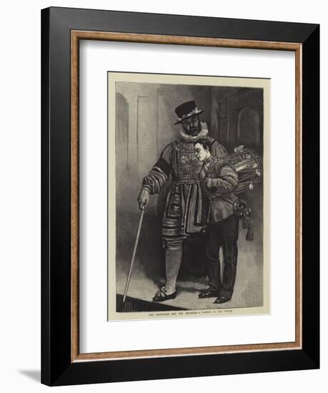 The Beefeater and the Drummer, a Sketch in the Tower-Sir James Dromgole Linton-Framed Giclee Print