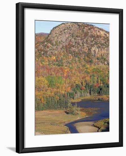 The Beehive and Sand Beach from Great Head Trail, Maine, USA-Jerry & Marcy Monkman-Framed Photographic Print