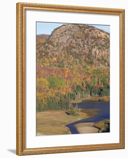 The Beehive and Sand Beach from Great Head Trail, Maine, USA-Jerry & Marcy Monkman-Framed Photographic Print