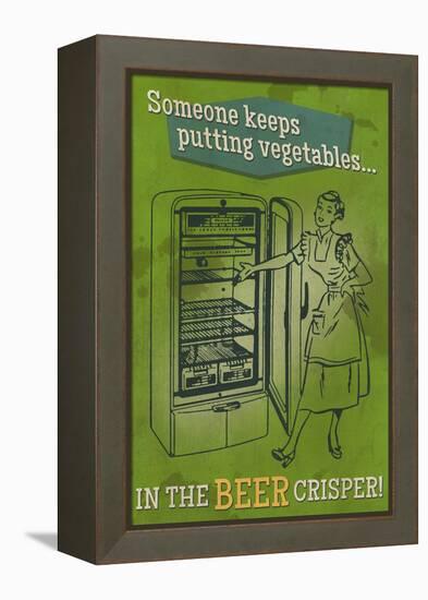 The Beer Crisper-Lantern Press-Framed Stretched Canvas