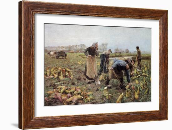 The Beet Harvest-Emile Claus-Framed Art Print