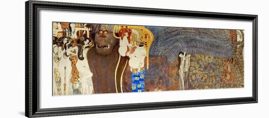 The Beethoven Frieze, Detail: the Hostile Forces, 1902-Gustav Klimt-Framed Giclee Print