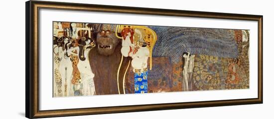 The Beethoven Frieze, Detail: the Hostile Forces, 1902-Gustav Klimt-Framed Giclee Print