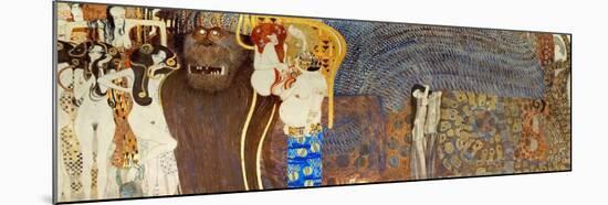 The Beethoven Frieze, Detail: the Hostile Forces, 1902-Gustav Klimt-Mounted Giclee Print