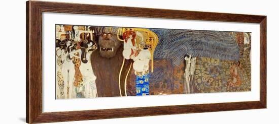 The Beethoven Frieze, Detail: the Hostile Forces, 1902-Gustav Klimt-Framed Giclee Print