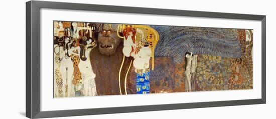 The Beethoven Frieze, Detail: the Hostile Forces, 1902-Gustav Klimt-Framed Giclee Print