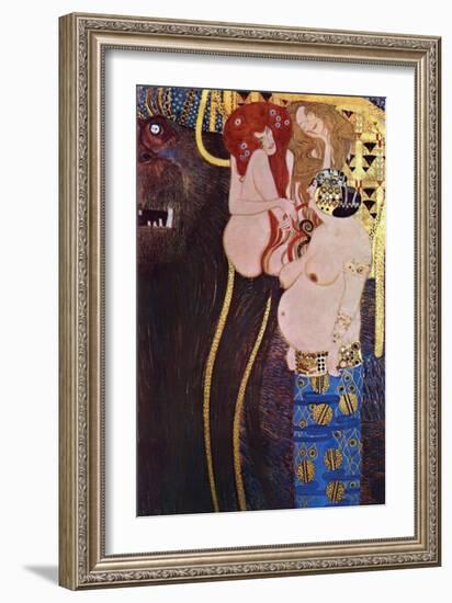 The Beethoven Frieze-Gustav Klimt-Framed Art Print